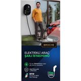 Broche Elektrikli Araç Sarj Istasyonu 22KW/32A 5m Kablo Dahil