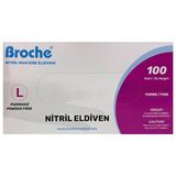 Broche Nitril Muayene Eldiveni Pembe Large 100'lü