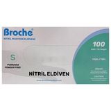 Broche Nitril Turkuaz Small 100'lü Muayene Eldiveni