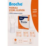 Broche Pudralı Steril Cerrahi Eldiven (50 Çift)