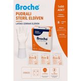 Broche Pudralı Steril Cerrahi Eldiven No: 8 (50 Çift)