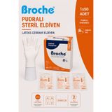 Broche PUDRALI STERİL CERRAHİ ELDİVEN NO :8,5 (50 ÇİFT)