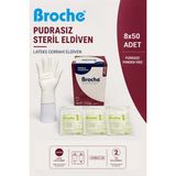 Broche Pudrasız Steril Cerrahi Eldiven 8'li Paket