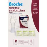 Broche PUDRASIZ STERİL CERRAHİ ELDİVEN NO: 8,5 (50 ÇİFT)