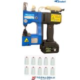 Broderi BD-9-12 Şarjlı Çuval Ağzı Dikiş Makinası Yağdanlıklı Yeni Model + 10 Bobin İp