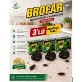 Brofar 3 Adet Istasyonlu Hamam Böceği ve Karınca Yemi 6 Adet - Güçlü Etkili Haşere Kontrol Ürünü - Avantajlı Paket