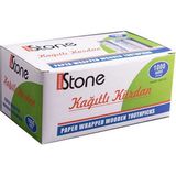 Broken Stone 1000'li Kağıtlı Kürdan - Pratik Kullanım İçin Kağıtla Sarılı Ahşap Kürdan