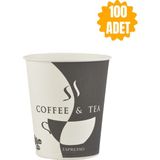 Broken Stone 7 Oz Karton Bardak 100 Adet Sızdırmaz - Renkli - 236 ml