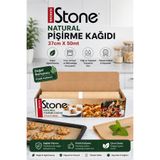Broken Stone Kraft Pişirme Kağıdı 37 cm x 50 m Doğal Ağartılmamış Doğal Kokusuz Rulo Pişirme Kağıdı