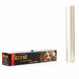Broken Stone PVC Streç Film Rulosu – Kesici Kutulu, Güçlü ve Esnek Gıda Streç Film, Tazelik Koruyucu, Buzdolabı & Mikrodalga Uyumlu, Mutfak ve Catering Kullanımı, 1 Paket (30 cm x 300 m)