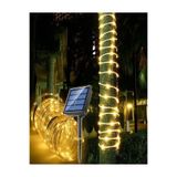 Brokoli Home 100 Led 12 Metre Sarı Flex Peri Led Işık Güneş Enerjili Solar Bahçe Balkon Ağaç Lambası Aydınlatmas