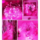 Brokoli Home Ev Balkon ve Parti Için 10 Metre Pilli Pembe Renk Peri LED Yılbaşı Süsü Işık