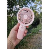 Brokoli Home Mini Fan USB Şarjlı Mini El Fanı Taşınabilir Vantilatör 3 Kademeli Sessiz Fan Telefon Tutucu Pembe R - Açık Pembe
