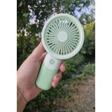Brokoli Home Mini Fan USB Şarjlı Mini El Fanı Taşınabilir Vantilatör 3 Kademeli Sessiz Fan Telefon Tutucu Yeşil R - Açık Yeşil