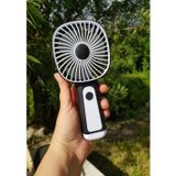 Brokoli Home Mini Fan USB Şarjlı Mini El Fanı Taşınabilir Vantilatör 3 Kademeli Sessiz Fan Telefon Tutuculu Siyah