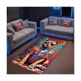 Bron Kadife Oyuncu Odası Halısı Kaymaz Pamuk Tabanlı Yıkanabilir Antibakteriyel Gamer, Gaming Halısı 160X230 - 374-Yeşil