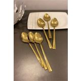 Brondoff Stayle Gold Titanyum 6 Adet Tatlı Kaşık