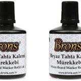 Brons 2x100 cc Siyah Tahta Kalemi Mürekkebi
