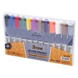 Brons 4 mm Yuvarlak Uç 12 Renk Set Akrilik Marker