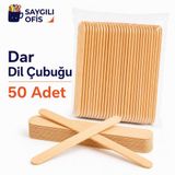 Brons 50 Adet Dar Dil Çubuğu Ahşap Küçük Abeslang Dondurma Dil Basma Ağda Çubuk