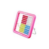 Brons Abaküs Sayı Boncuğu Mishap 100 Parça Pembe Renkli 16x16x1.5 cm Ölçülerle Eğlenceli Öğrenme - 6GA-Pembe
