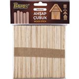 Brons Ahşap Dil Basma Çubuğu Abeslang Naturel Geniş 50 Li Paket