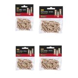 Brons Ahşap Mandal Naturel Mini 4 Lü Paket