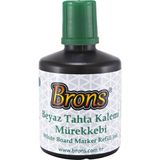 Brons Br-363 Yeşil Beyaz Tahta Kalemi Mürekkebi 100 Cc Sarf Malzemeleri İçin Uygun