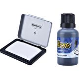 Brons No:3 Istampa + Istampa Mürekkebi Seti 30 ml Mavi