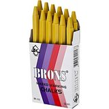 Brons Sarı Yağlı Tebeşir 12'li, Metal Cam ve Sac Üzerinde Kullanım İçin Yumuşak Çizim