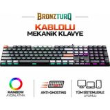 Bronzturq MK1175 Siyah Kablolu Mekanik Gaming Klavye