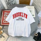 Brooklny T Shirt Kadın Moda 78 - Beyaz - XL