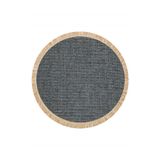 BROOKLYN BRK 01 ANTRASIT SILVER Q Hasır Görünümlü Kaymaz Renkli Dokuma Modern Kilim, 120 x 120