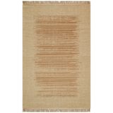 BROOKLYN BRK 02 NATURAL BEIGE Hasır Görünümlü Kaymaz Renkli Dokuma Modern Kilim, Bej, 160 x 230