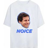 Brooklyn Nine-Nine Unisex Oversize %100 Pamuklu T-Shirt - Beyaz