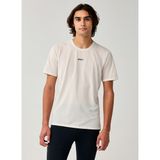 Brooks 211566278 High Point Short Sleeve 2 Ekru Yuvarlak Yaka Düz Erkek T-Shirt