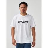 Brooks 211591106 Graphic Short Sleeve Beyaz Yuvarlak Yaka Erkek T-Shirt