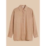 Brooks Brothers Açık Kahverengi Kadın Oversize Gömlek BBSS26FSH009 - 40 - Camel