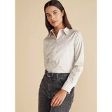 Brooks Brothers Bej Kadın Slim Fit Gömlek - Gri - 36