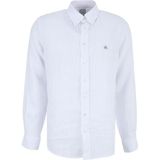 Brooks Brothers Beyaz Erkek Düğmeli Regular Fit Çizgili Gömlek BBSS26MSH029