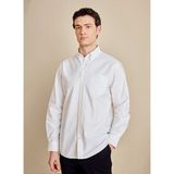 Brooks Brothers Beyaz Erkek Düğmeli Regular Fit Nakışlı Gömlek BBSS26MSH020 - XL