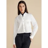 Brooks Brothers Beyaz Kadın Regular Fit Gömlek BBFW25FSH014 - 36