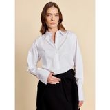 Brooks Brothers Beyaz Kadın Regular Fit Nakışlı Gömlek BBFW26FSH003 - 34
