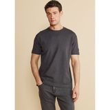 Brooks Brothers Bisiklet Yaka Antrasit Melanj Erkek T-Shirt BBFW25MTS004