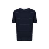 BROOKS BROTHERS Bisiklet Yaka Çizgili Kazak, 2XL, 5003351924, Lacivert - Mavi, Erkek