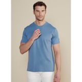 Brooks Brothers Bisiklet Yaka Mavi Erkek T-Shirt BBSS25MTS011