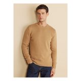 BROOKS BROTHERS Bisiklet Yaka Standart Camel Erkek Kazak BBFW25MKL019