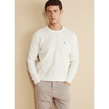 Brooks Brothers Bisiklet Yaka Standart Ekru Erkek Kazak BBFW25MKL001 - 2XL