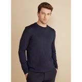 Brooks Brothers Bisiklet Yaka Standart Lacivert Erkek Kazak BBFW25MKL014