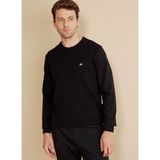 Brooks Brothers Bisiklet Yaka Standart Siyah Erkek Kazak BBFW25MKL001 - 2XL
